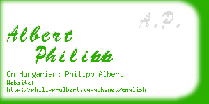 albert philipp business card